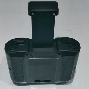 Back of the XT606 replacement screen remote control with its phone clip raised