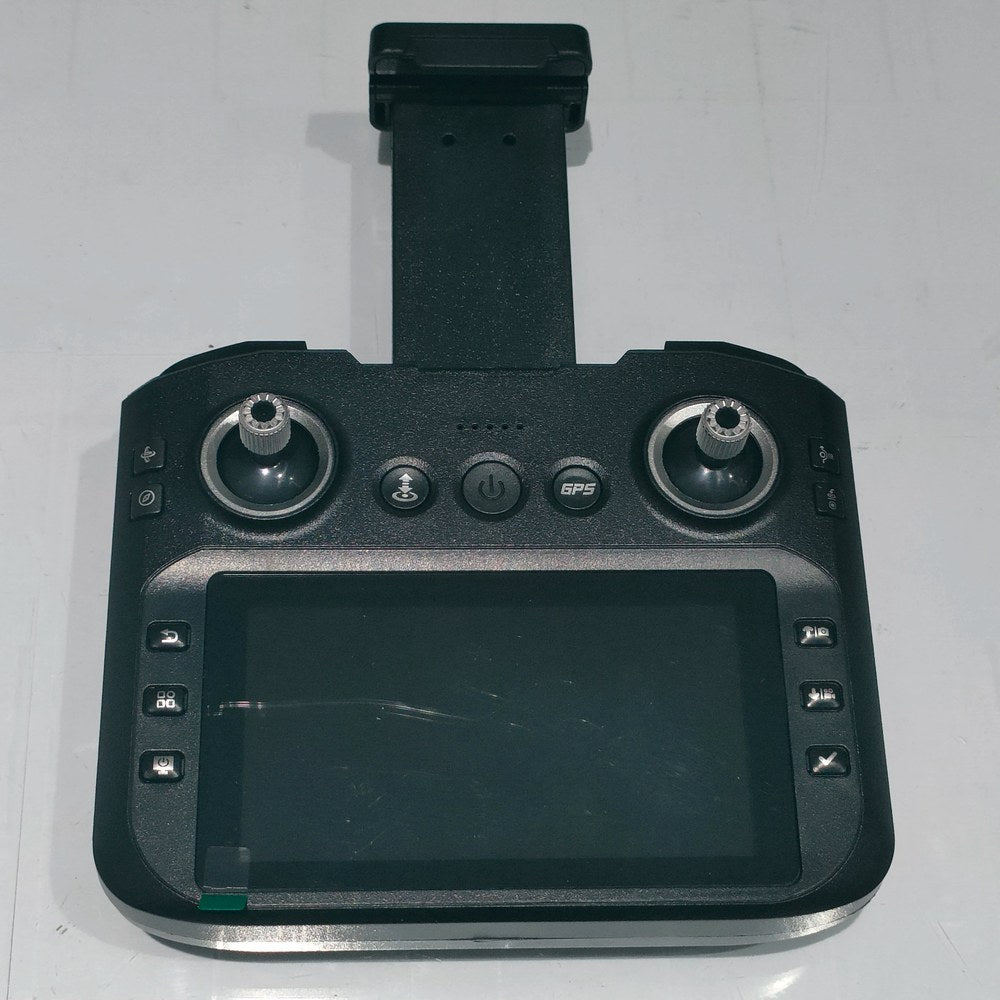 Front of the XT606 replacement remote: two sticks, function buttons and a built-in screen