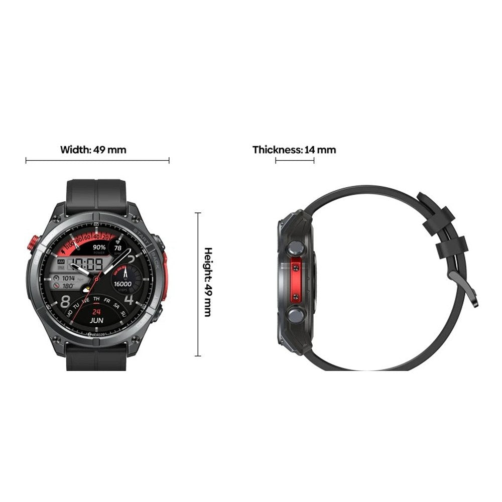 Stratos 4 dimension drawing: 49 mm wide, 49 mm high and 14 mm thick
