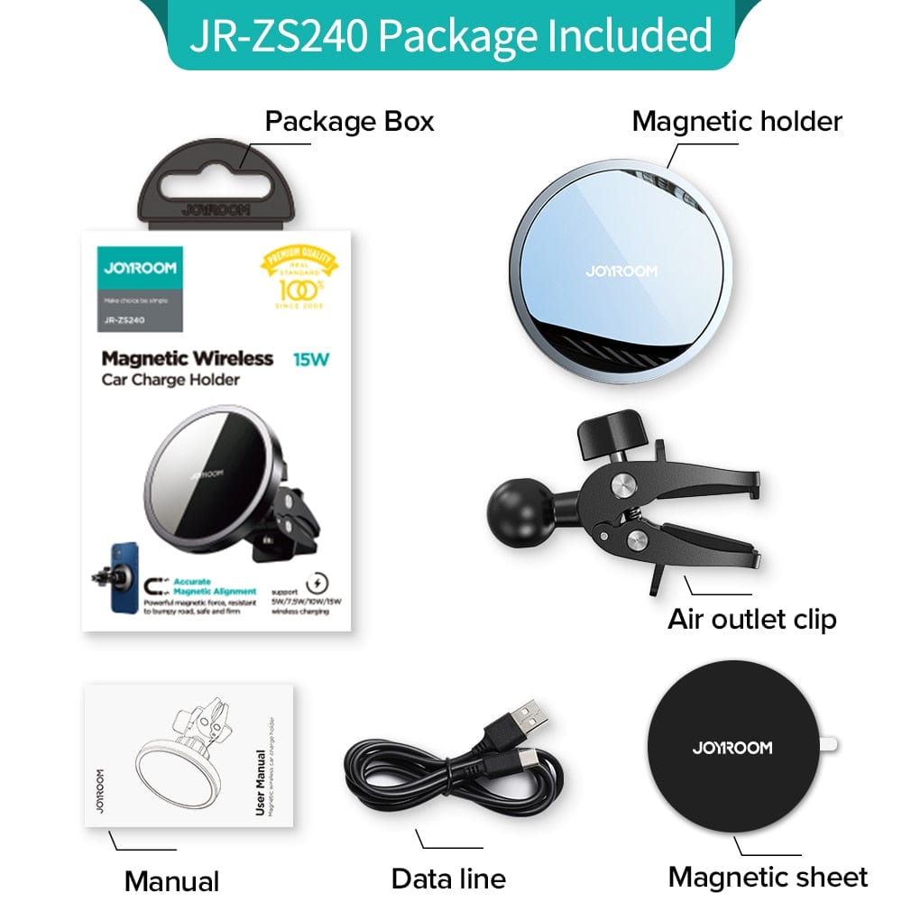 15W Magnetic Car Phone Holder Wireless Charger wifi & wireless  BushLine