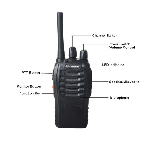 2 Peace set Walkie Talkie two way radio BF-88E Smart Technology  