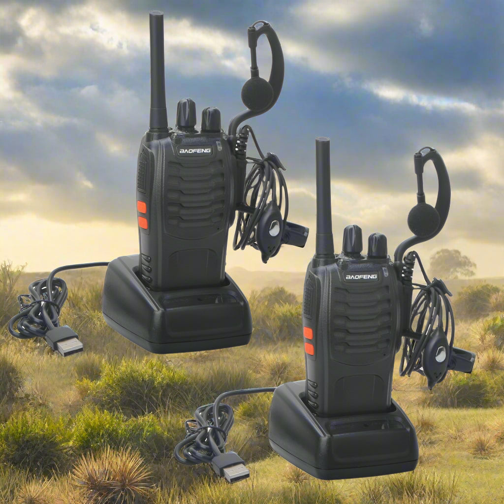 2 Peace set Walkie Talkie two way radio BF-88E Smart Technology  BushLine
