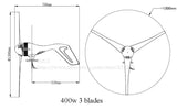 400W  Horizonal Wind Power Generator solar power  BushLine