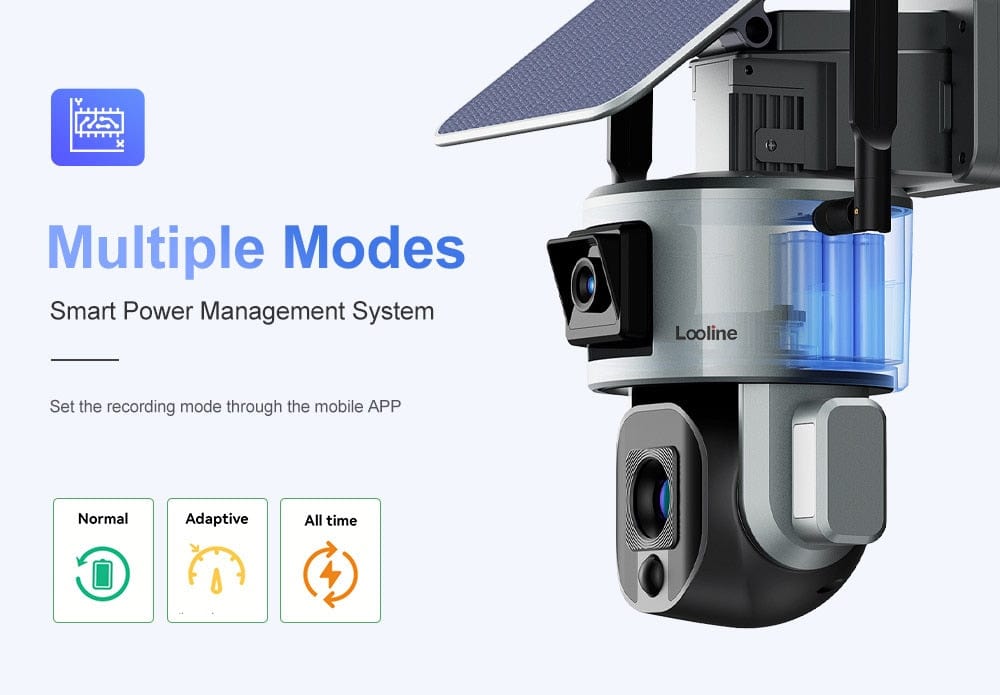 4K Audio Solar Security Camera AI Auto Tracking Security & Safety  BushLine