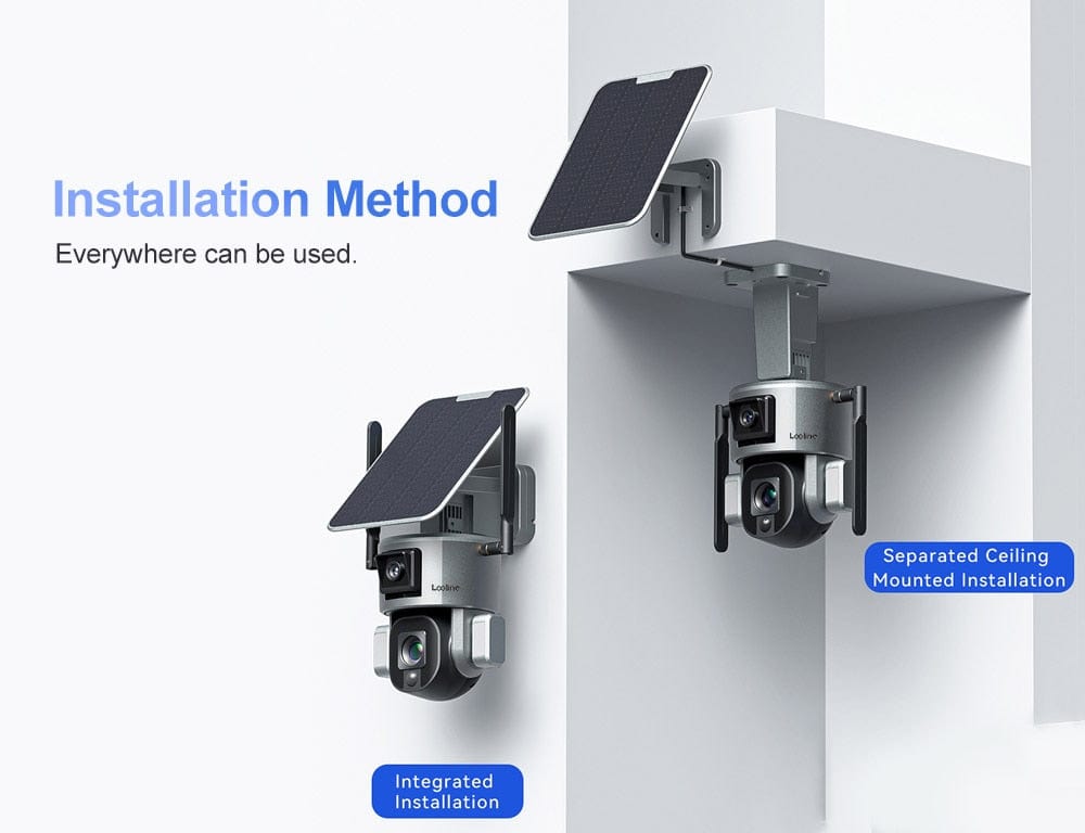 4K Audio Solar Security Camera AI Auto Tracking Security & Safety  BushLine