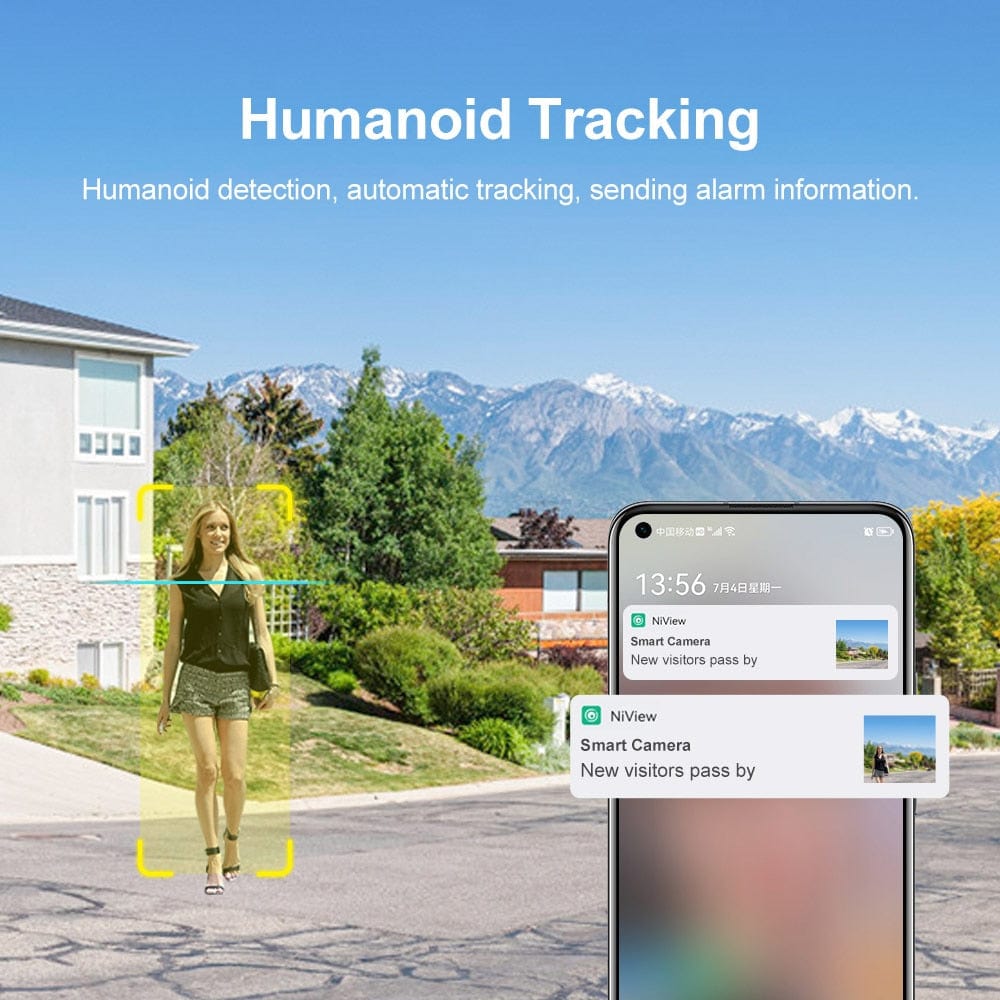 4K Audio Solar Security Camera AI Auto Tracking Security & Safety  BushLine