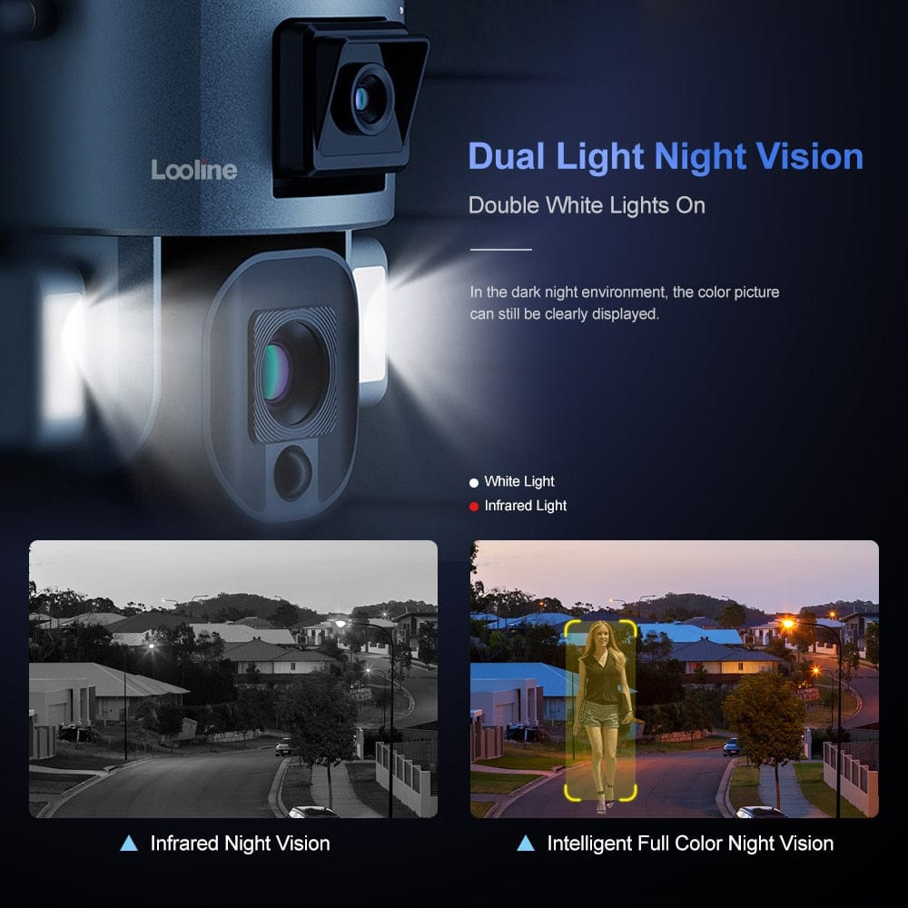 4K Audio Solar Security Camera AI Auto Tracking Security & Safety  BushLine