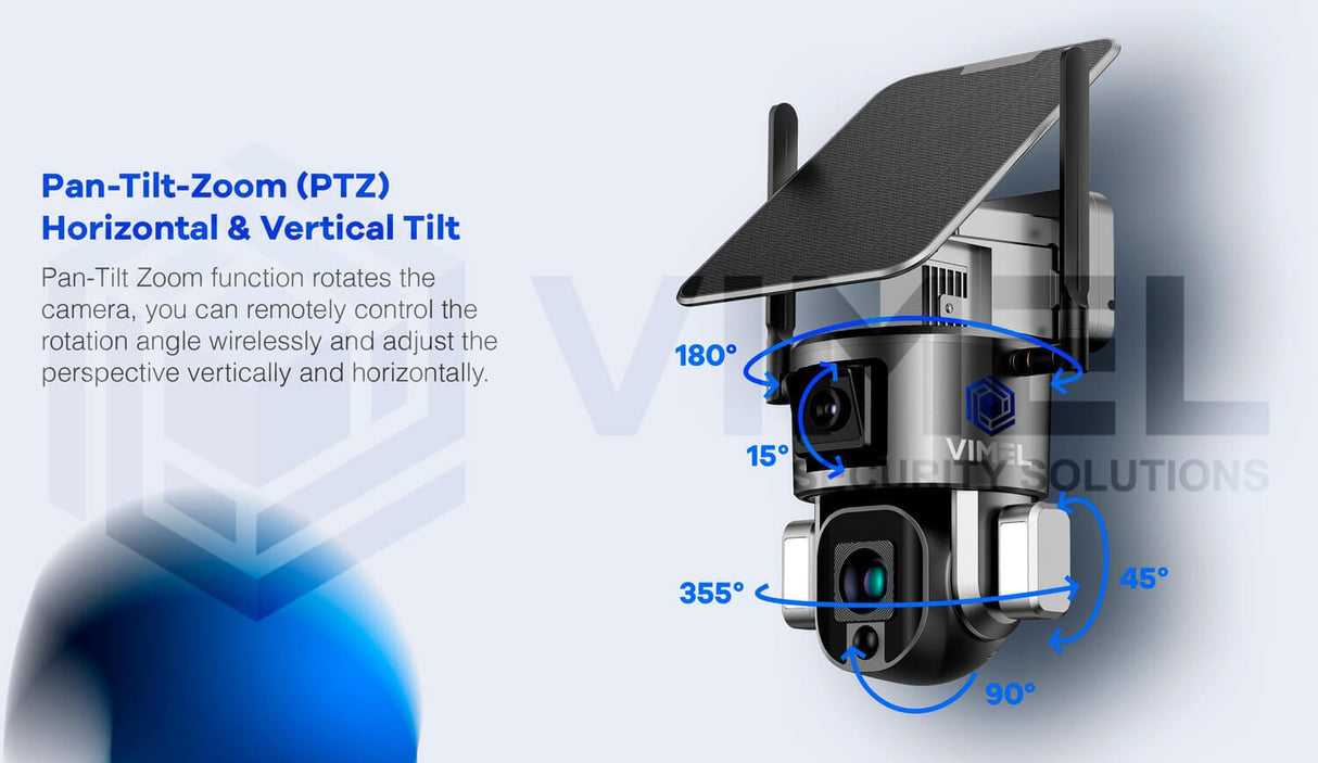 4K Audio Solar Security Camera AI Auto Tracking Security & Safety  BushLine