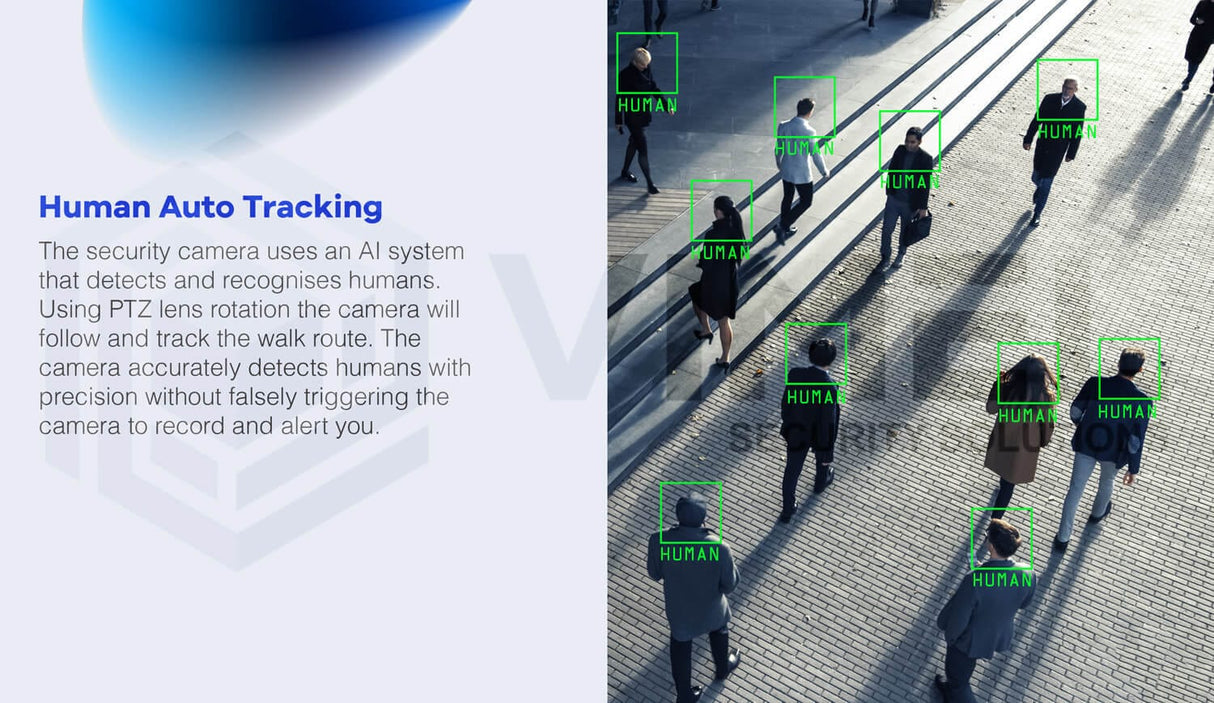 4K Audio Solar Security Camera AI Auto Tracking Security & Safety  BushLine