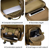 55L-70L Molle Tactical Backpack 4in1 BackPacks  