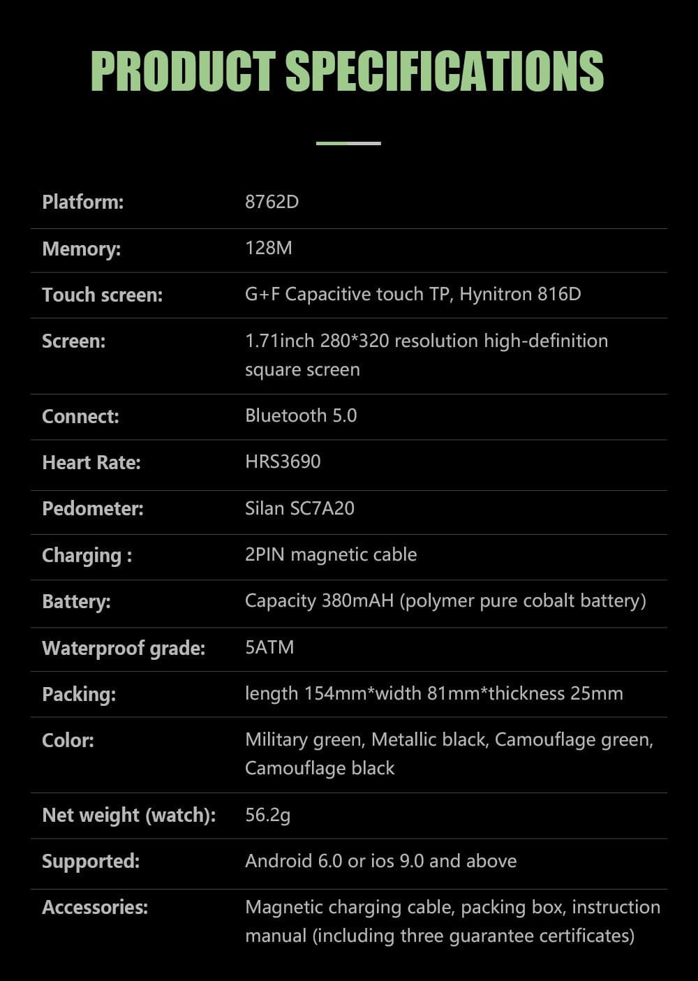 5ATM FC20 Ultra Smart Watch Carbon Watchs  BushLine