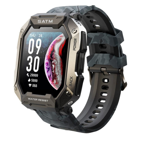 5ATM FC20 Ultra Smart Watch Carbon Watchs BushLine Camouflage Black