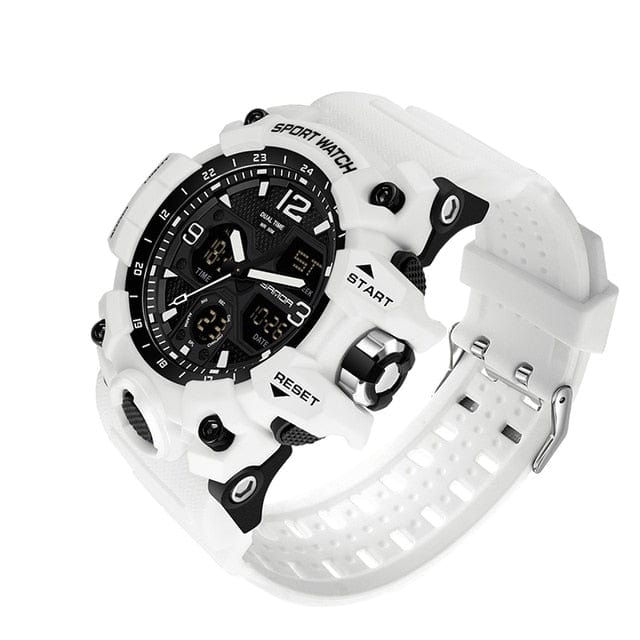 6030 Sports Military Quartz Watch Watchs BushLine White