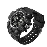 6030 Sports Military Quartz Watch Watchs BushLine Black Silver