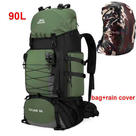 90L and 80L Hiking Camping Backpack BackPacks BushLine 90L Bag ad Cover AG