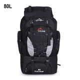 90L and 80L Hiking Camping Backpack BackPacks BushLine 80L Black Bag