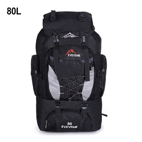 90L and 80L Hiking Camping Backpack BackPacks BushLine 80L Black Bag