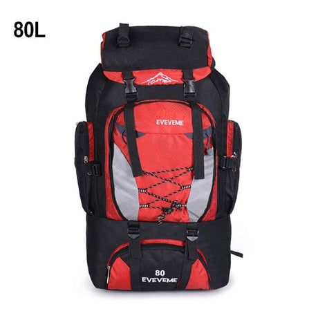 90L and 80L Hiking Camping Backpack BackPacks BushLine 80L Red Bag