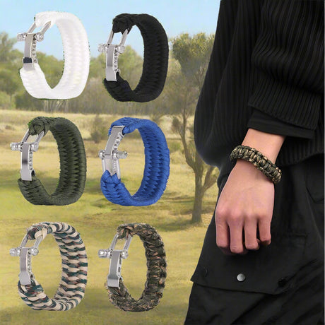 Adjustable Paracord Survival Wristband 23cm army surplus  BushLine