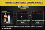 Black Safety Reflective Vest FIFO Work security safety  