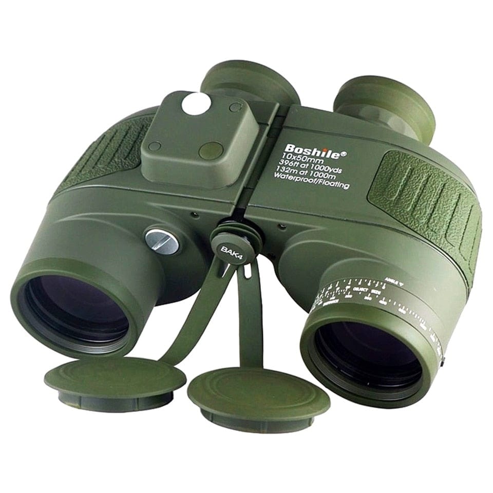 Boshile 10x50 Digital Compass Range Finder Binoculars Binoculars BushLine compass green