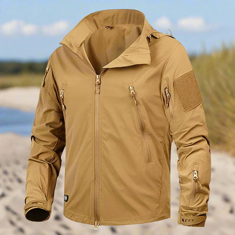 Breathable Light Windbreaker Jacket Outdoor Clothing BushLine Khaki S