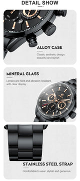 CHEETAH 1613G Casual Sport Chronograph Watch Quartz Watchs  BushLine