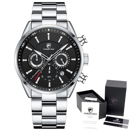 CHEETAH 1613G Casual Sport Chronograph Watch Quartz Watchs BushLine S B With Box