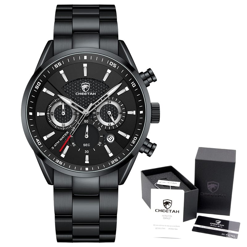 CHEETAH 1613G Casual Sport Chronograph Watch Quartz Watchs BushLine B S With Box