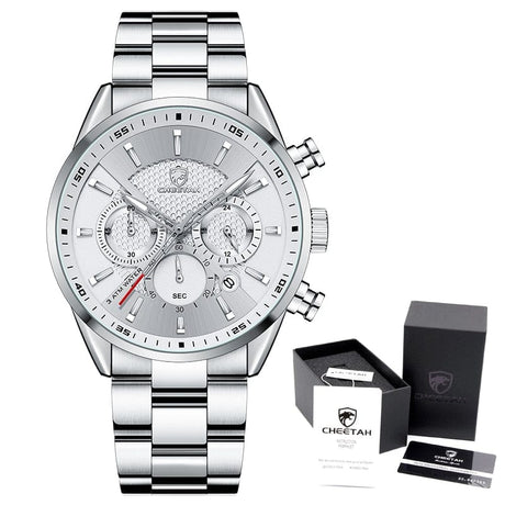 CHEETAH 1613G Casual Sport Chronograph Watch Quartz Watchs BushLine S W With Box