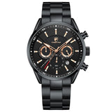 CHEETAH 1613G Casual Sport Chronograph Watch Quartz Watchs BushLine Black Gold