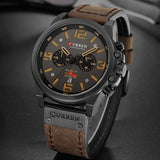 CURREN 8314 Waterproof Sport Watch Genuine Leather Watchs  BushLine