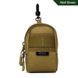 Wolf Brown colourway front view with cord zip pulls and swivel snap hook above