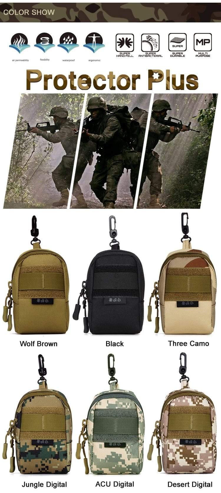 Camera Utility Pouch Molle Belt or Bag Helmet & Pack Accessories  BushLine