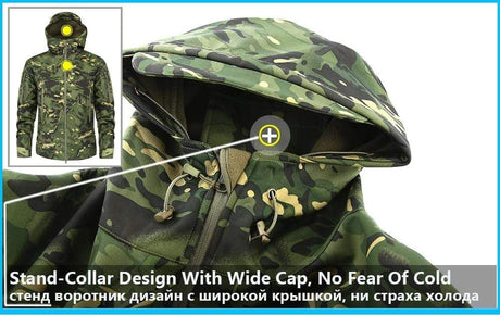Camouflage Fleece Jacket Windbreaker Outdoor Clothing  