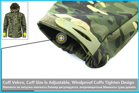 Camouflage Fleece Jacket Windbreaker Outdoor Clothing  