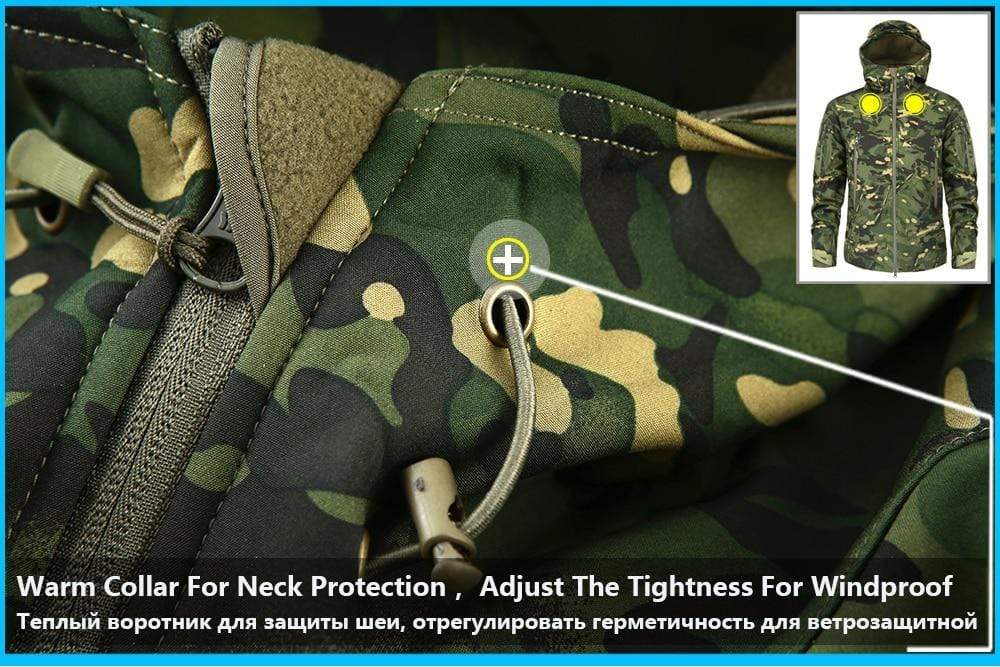 Camouflage Fleece Jacket Windbreaker Outdoor Clothing  