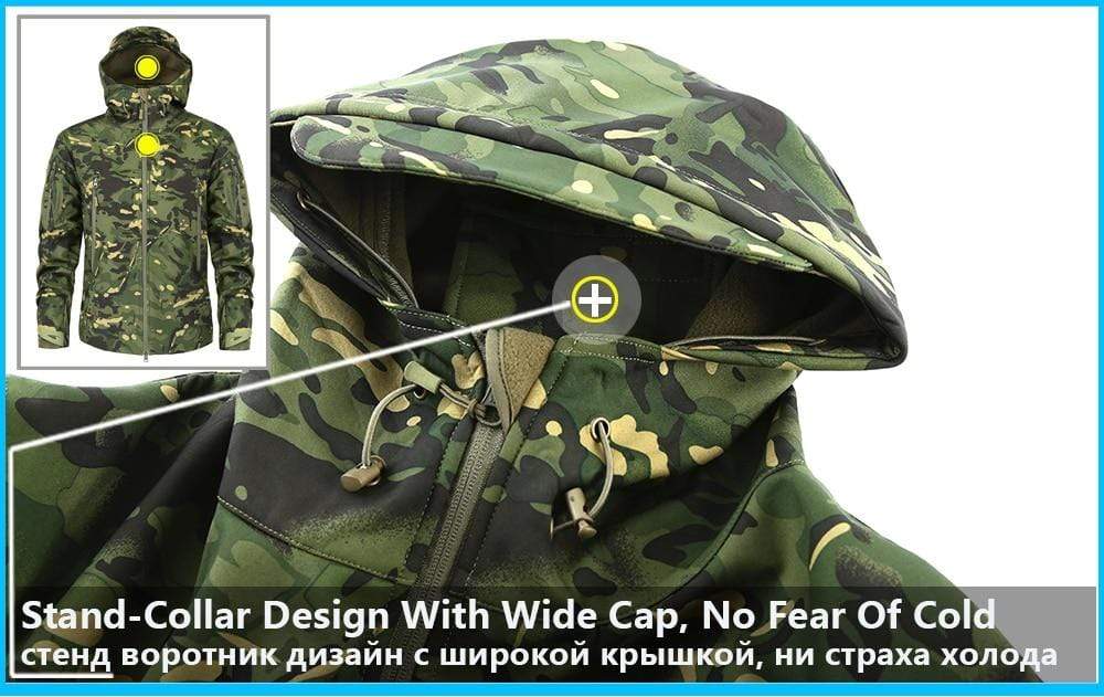 Camouflage Fleece Jacket Windbreaker Outdoor Clothing  BushLine