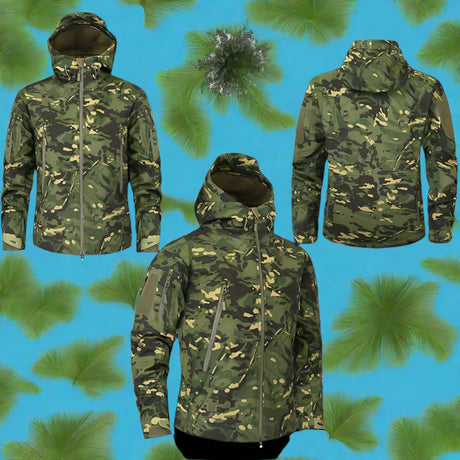 Camouflage Fleece Jacket Windbreaker Outdoor Clothing  BushLine