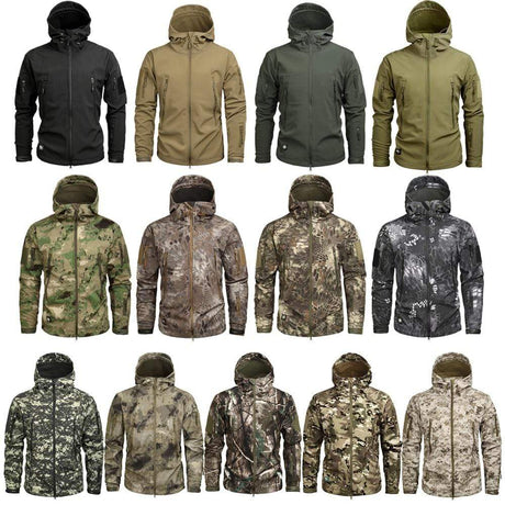 Camouflage Fleece Jacket Windbreaker Outdoor Clothing  BushLine