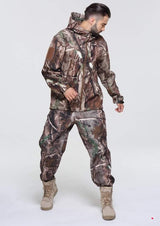 Camouflage Hooded Fleece + Pants Combo jackets  