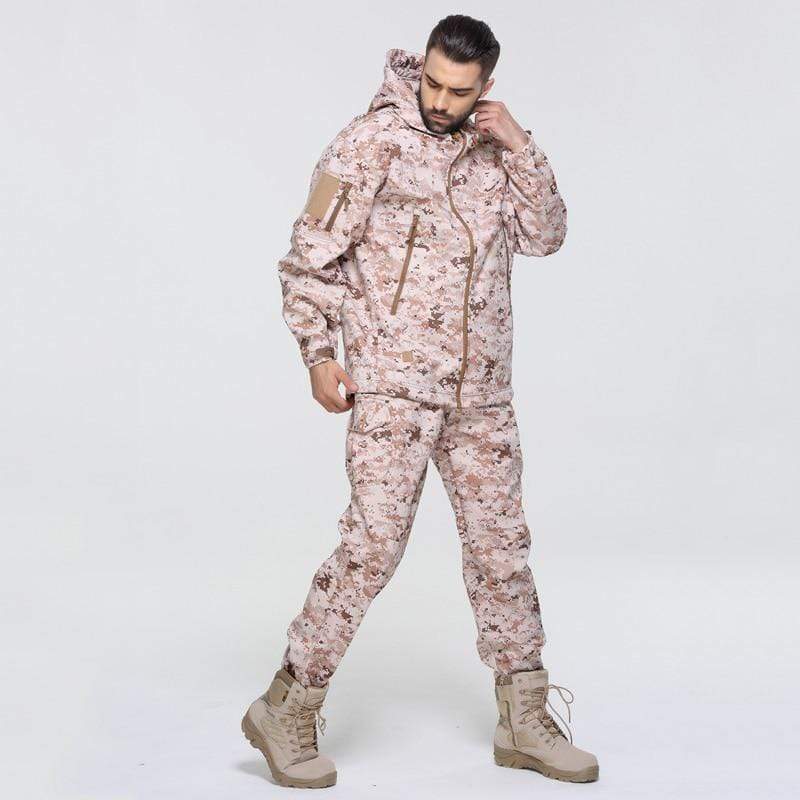 Camouflage Hooded Fleece + Pants Combo jackets  
