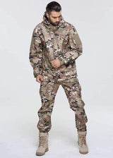 Camouflage Hooded Fleece + Pants Combo jackets  