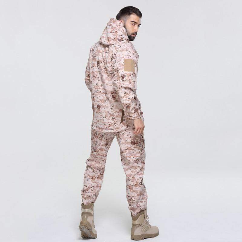 Camouflage Hooded Fleece + Pants Combo jackets  