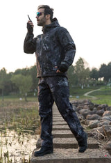 Camouflage Hooded Fleece + Pants Combo jackets  