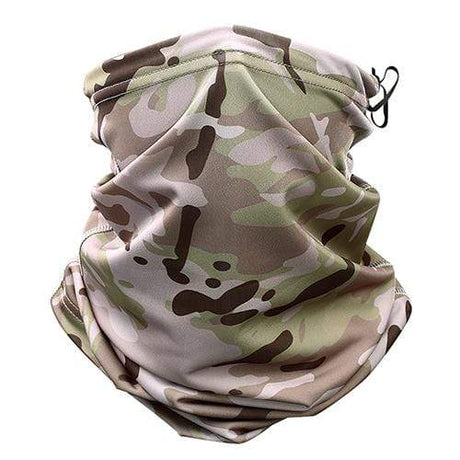 Camouflage Neck & Face Sun Germ Shield Outdoor Clothing BushLine Light CP