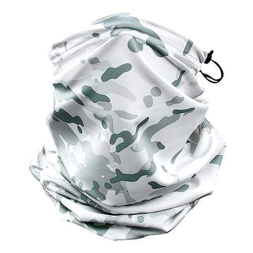 Camouflage Neck & Face Sun Germ Shield Outdoor Clothing BushLine white