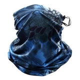 Camouflage Neck & Face Sun Germ Shield Outdoor Clothing BushLine Blue
