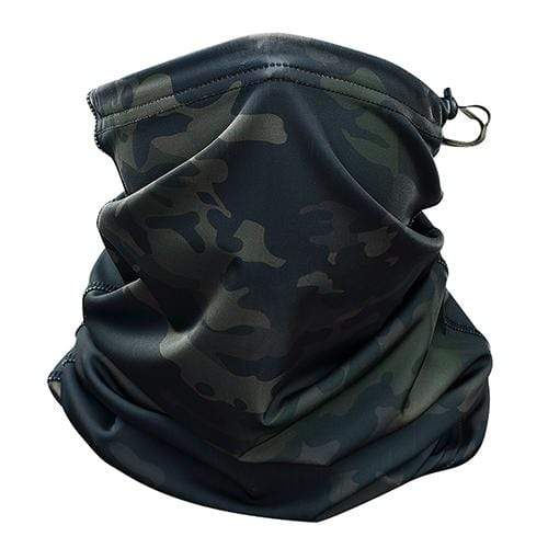 Camouflage Neck & Face Sun Germ Shield Outdoor Clothing BushLine Black