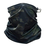 Camouflage Neck & Face Sun Germ Shield Outdoor Clothing BushLine Black